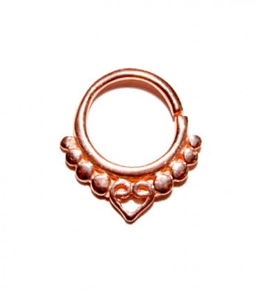 Septum N° 32 - ARGENT PLAQUE OR ROSE - 1,2mm ***SOLDE !!