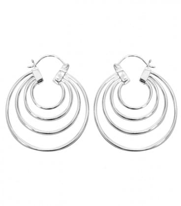 LES CREOLES- PETIT MODELE PLAQUE ARGENT - VENDUES PAR PAIRE