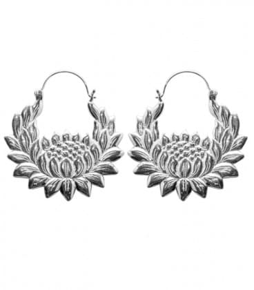 LOTUS BLOSSOM (laiton plaqué argent) - VENDUES PAR PAIRE