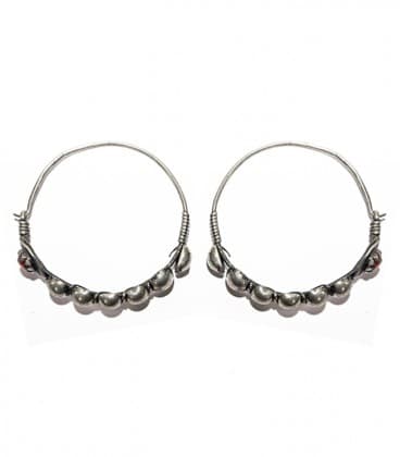 BOUCLES D'OREILLES ANCIENNES TRIBALES( AFGANISTAN) PAIRE UNIQUE
