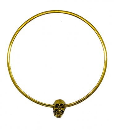 BRACELET EN LAITON PERLE TETE DE MORT - by S.HECHES