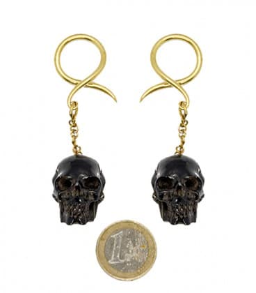 TETE DE MORT (corne de buffle) -3mm -VENDU PAR PAIRE