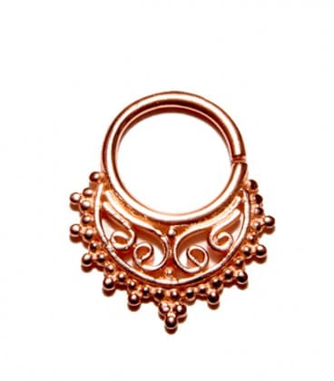 SEPTUM 82 - ARGENT PLAQUE OR ROSE - 1,2mm ***SOLDE !!