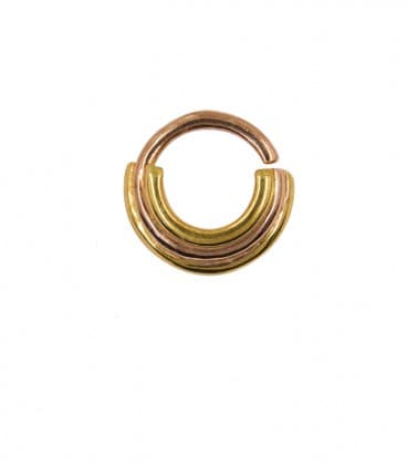 Septum N° 87 - ARGENT PLAQUE OR /OR ROSE - 1,2mm ***SOLDE !!