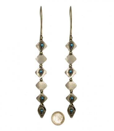 BOUCLES D'OREILLES ANCIENNES TRIBALES( AFGANISTAN)