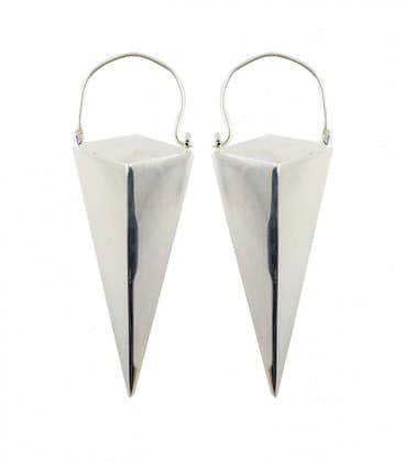 COLLECTION " ETHNIC GEOMETRIC" by S.Hêches -PLAQUE ARGENT- LONG MODELE-VENDUES PAR PAIRE