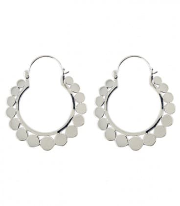 CLOSE RING DOTS (plaqué argent) - VENDUES PAR PAIRE