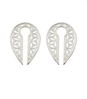 FLOWER OF LIFE DROP (LAITON PLAQUE ARGENT) VENDU A L'UNITE