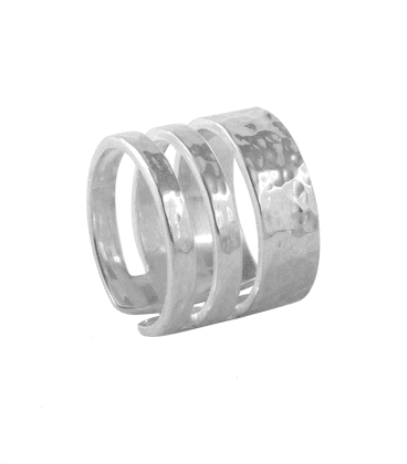 BAGUE LAITON PLAQUEE ARGENT by S.HECHES