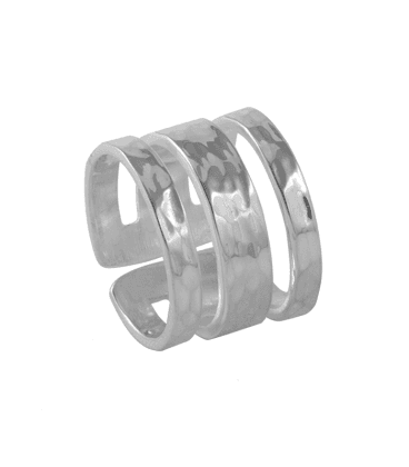 BAGUE LAITON PLAQUEE ARGENT by S.HECHES