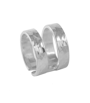 BAGUE LAITON PLAQUEE ARGENT by S.HECHES