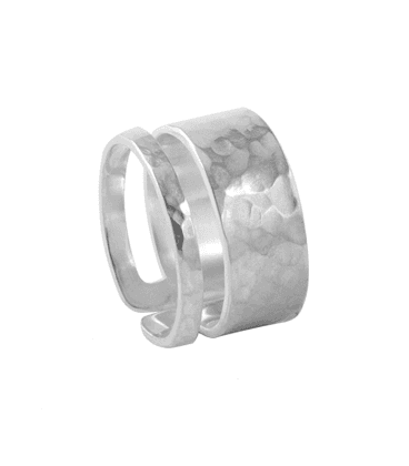 BAGUE LAITON PLAQUEE ARGENT by S.HECHES