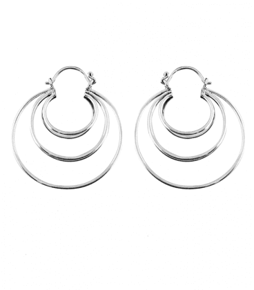 LOOP 3D (Laiton plaqué argent)