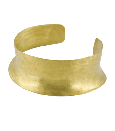 COLLIER EN LAITON BROSSE by S.HECHES- (PETITE TAILLE)
