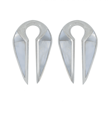 POIDS LAITON PLAQUE ARGENT ET NACRE -PETIT MODELE -VENDU A L'UNITE