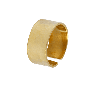 BAGUE LAITON MARTELE by S.HECHES- MEDIUM