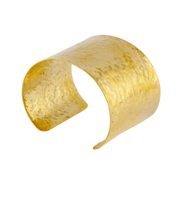 BRACELET MANCHETTE LAITON MARTELE 5cm by S.HECHES