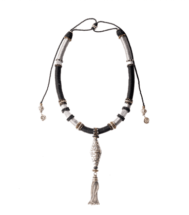 COLLIER PERLES EN ARGENT