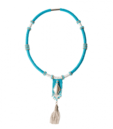 COLLIER PERLES ARGENT