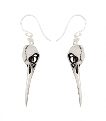 SKULL-LAITON PLAQUE ARGENT-VENDUES PAR PAIRE