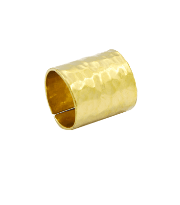 BAGUE LAITON MARTELE by S.HECHES- LARGE