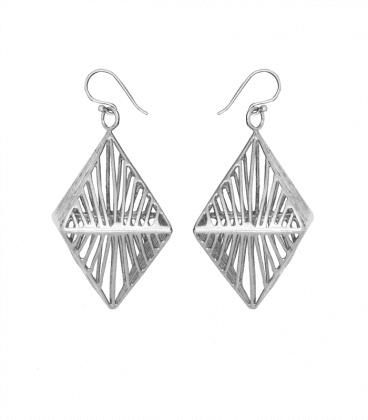 RITA HIROSHI -PETIT MODELE- LAITON PLAQUE ARGENT- VENDUES PAR PAIRE