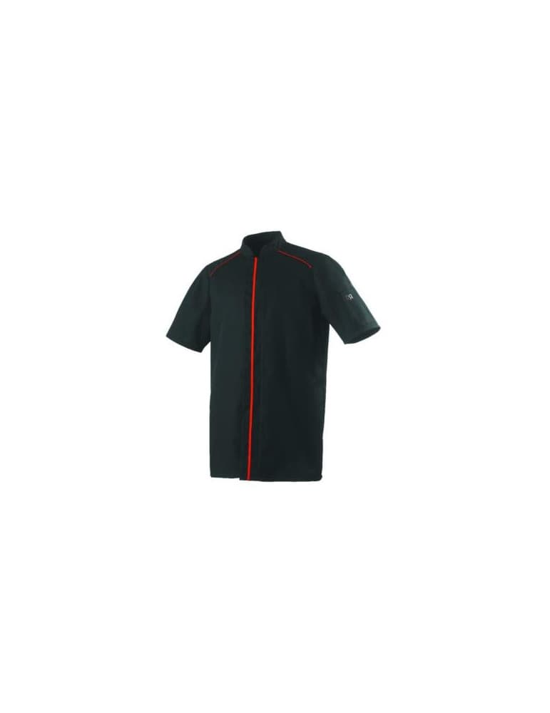 VESTE DE CUISINE MC APPOLLO T3 NOIR/ROUGE