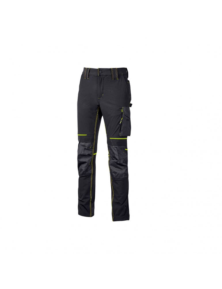 PANTALON STRETCH ATOM ANTHRACITE/VERT M