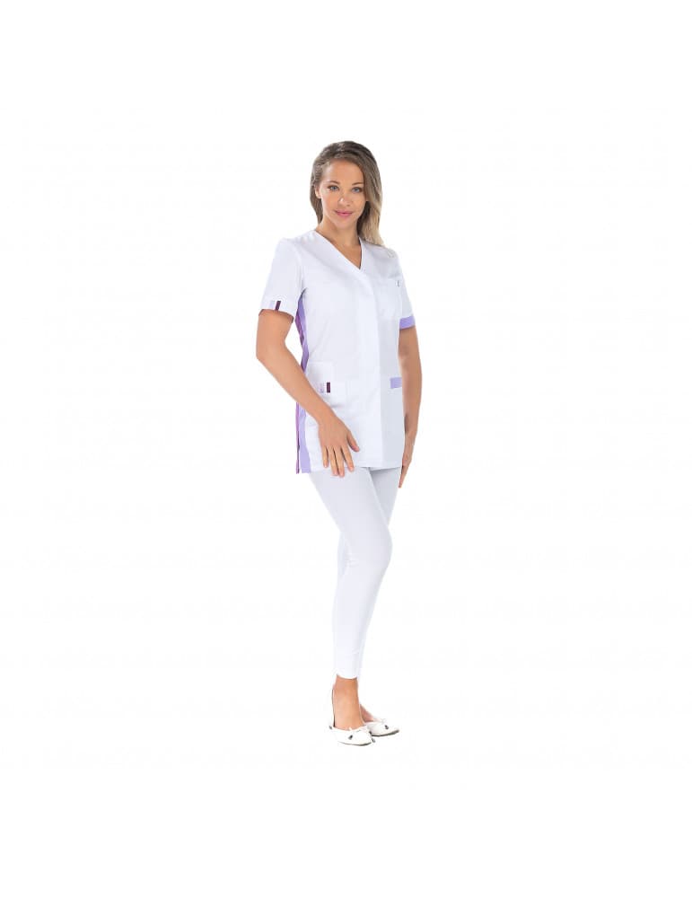 TUNIQUE AMÉLIE BLANC VIOLINE T5