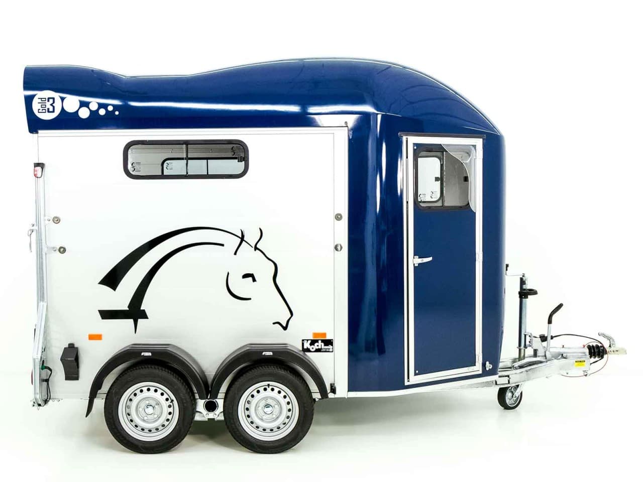 Cheval Liberte Pferdeanhänger GOLD 3|Premium|Pullman 2|Sattelkammer|blau-Neu