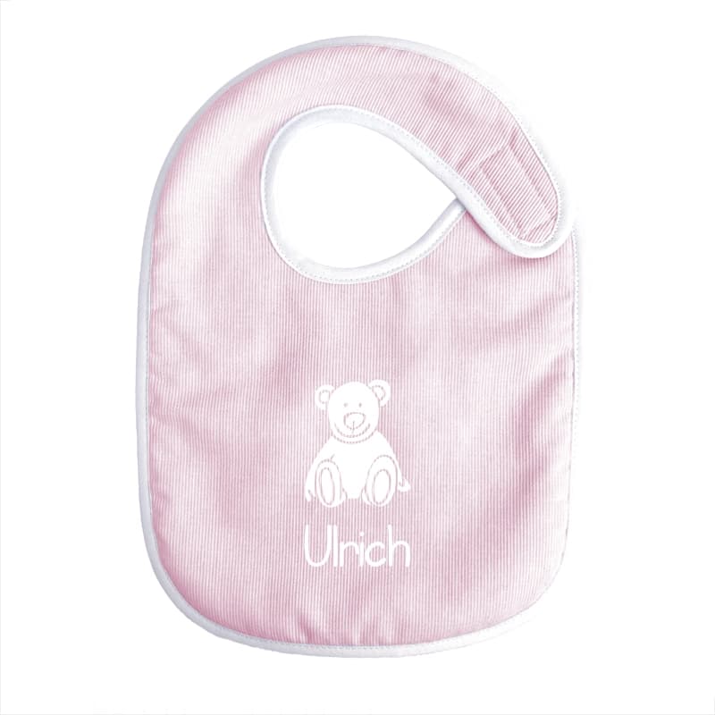 Bavoir personnalisé bébé rose