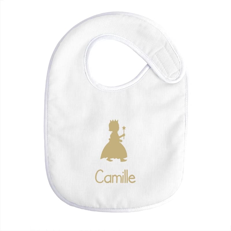 Bavoir personnalisé bébé blanc