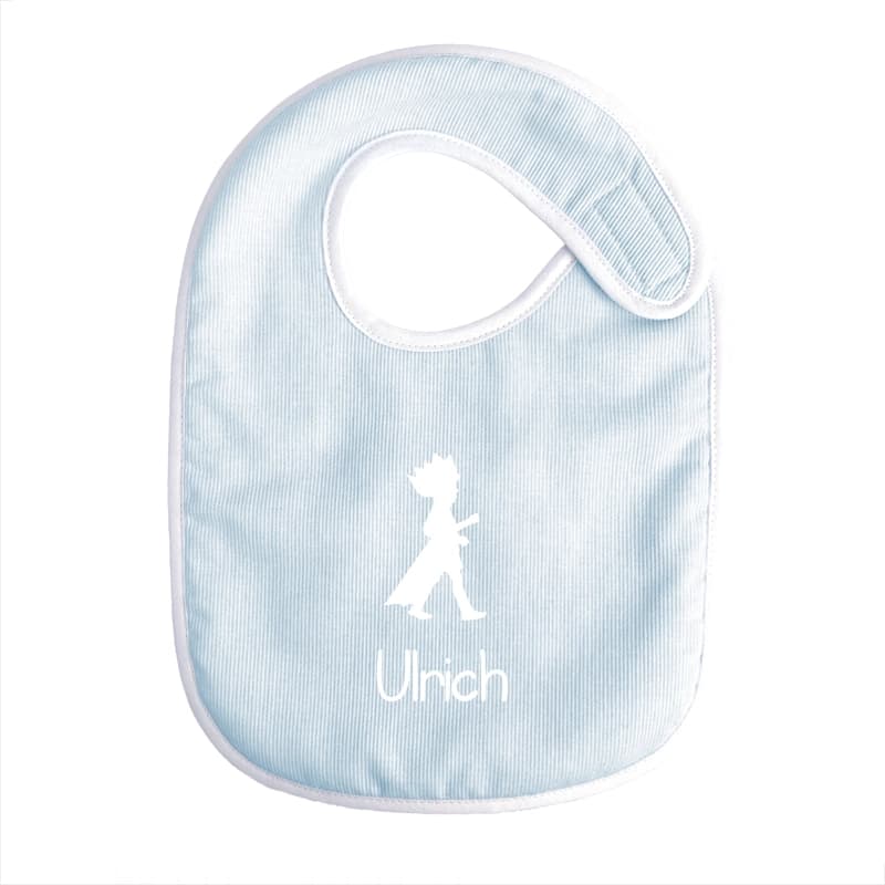 Bavoir personnalisé bébé bleu ciel