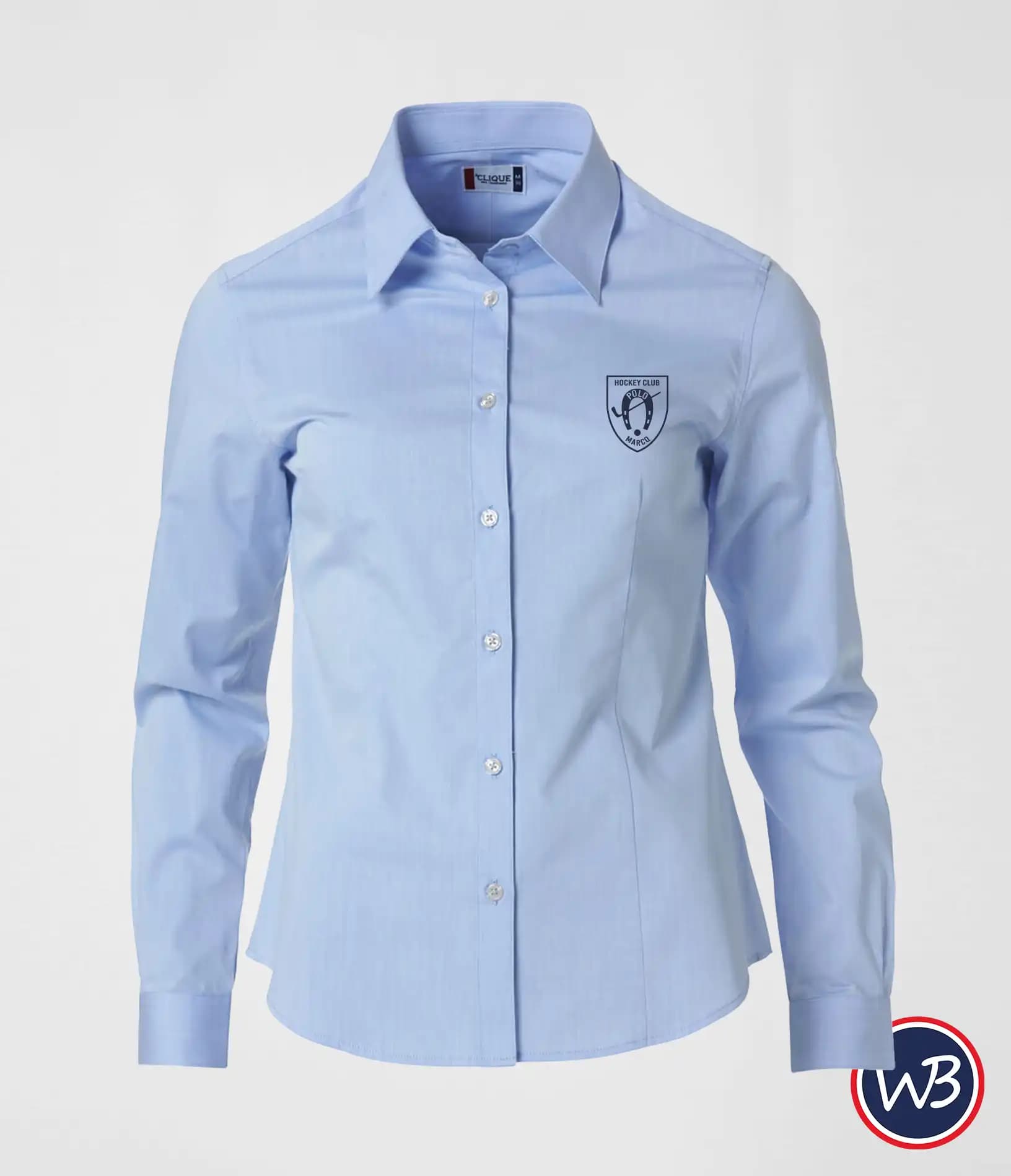 Chemise femme bleu clair - Polo HC Marcq