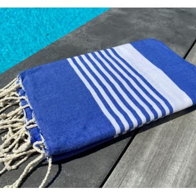 Fouta rayée personnalisée broderie