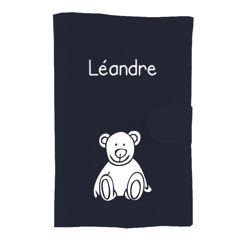 Protège carnet de santé personnalisé blue navy