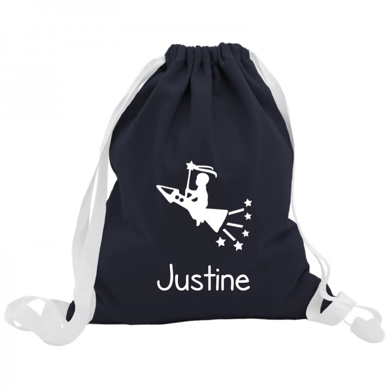 Sac à gouter personnalisé Bleu marine