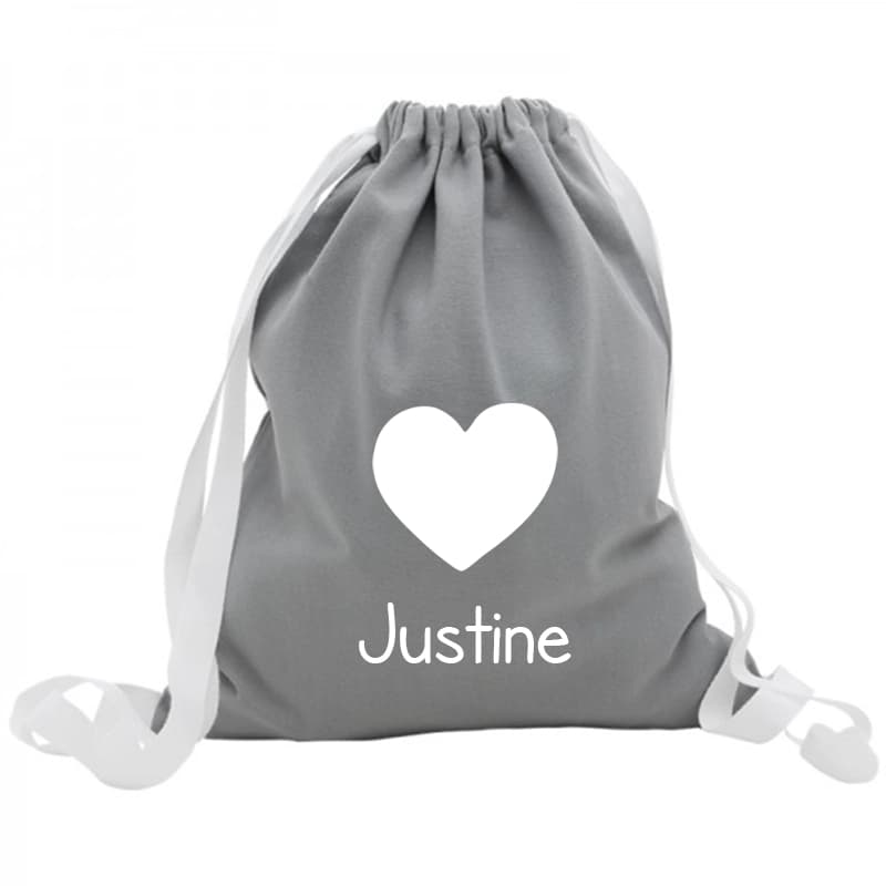 Sac à gouter personnalisé Gris
