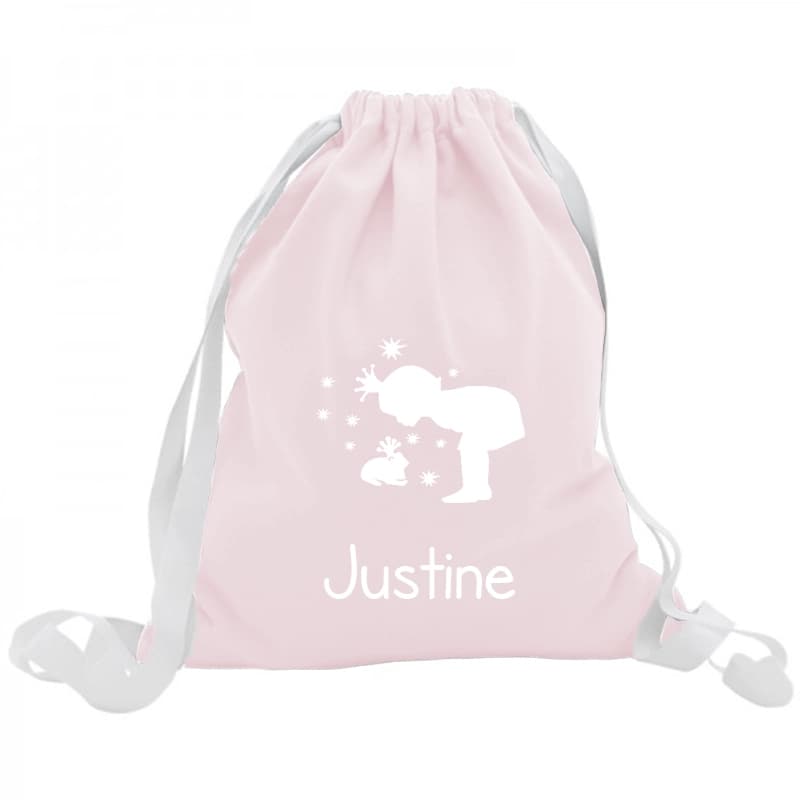 Sac à gouter personnalisé Rose Pâle