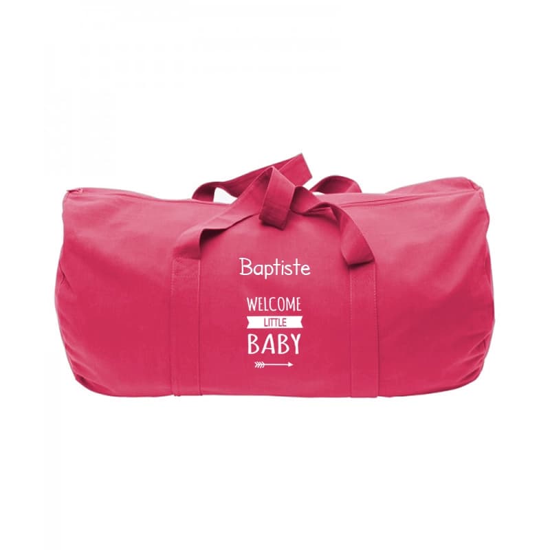 Sac en toile personnalisé rose fushia