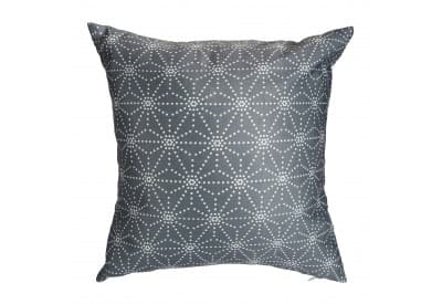 Coussin carré étoile en pointillé anthracite