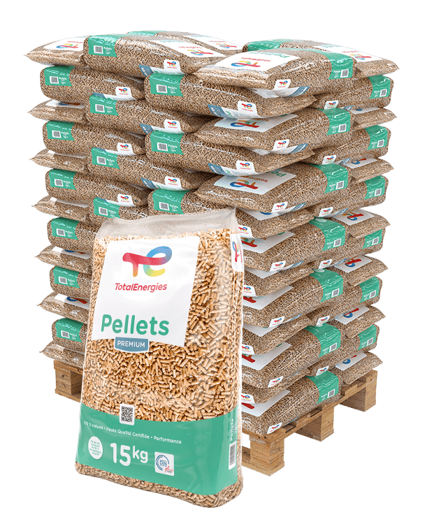 3 Paletten Pellets von TOTALENERGIES