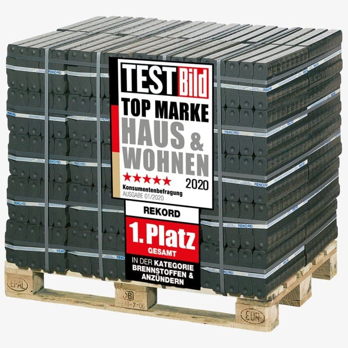 REKORD Braunkohlebriketts als Palette (40 x 25 kg)