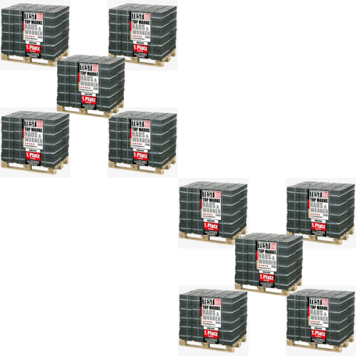 10 Paletten REKORD Braunkohlebriketts (40Ă25 kg) â GroĂvorrat 10 t