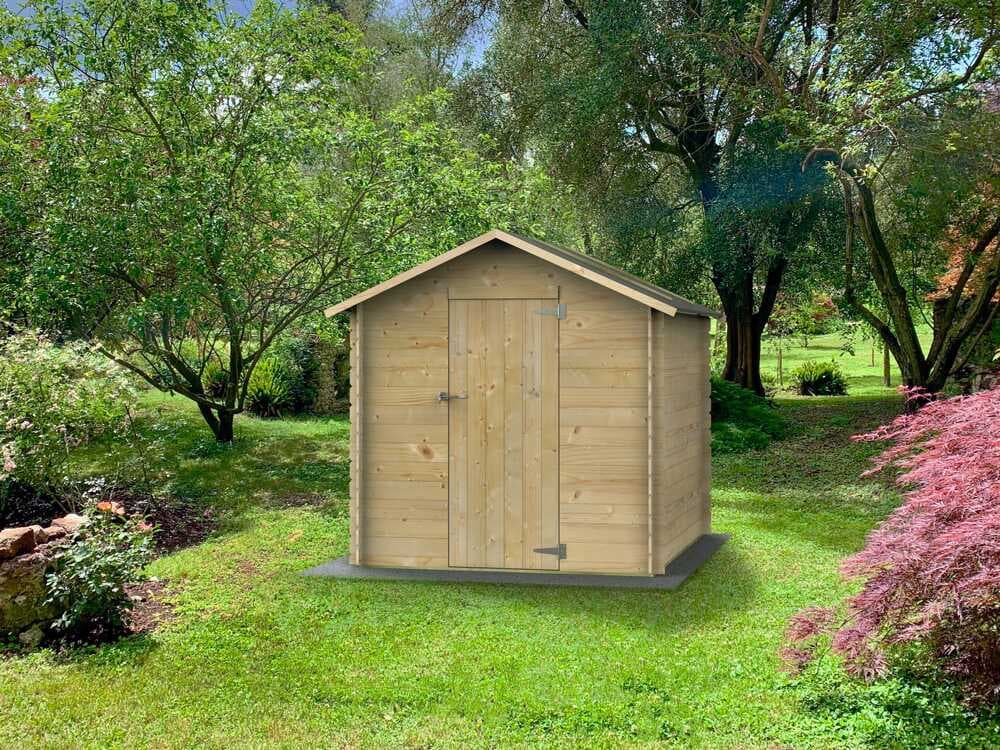 Alce Formia 178x218 - Caseta de jardín de madera - Con techo a dos aguas - 178x218x188 cm