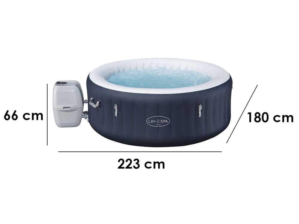 Bestway Lay-Z-Spa Miami AirJet 6001C - Ø180x66 cm - Piscina hidromasaje spa para 3-4 Personas