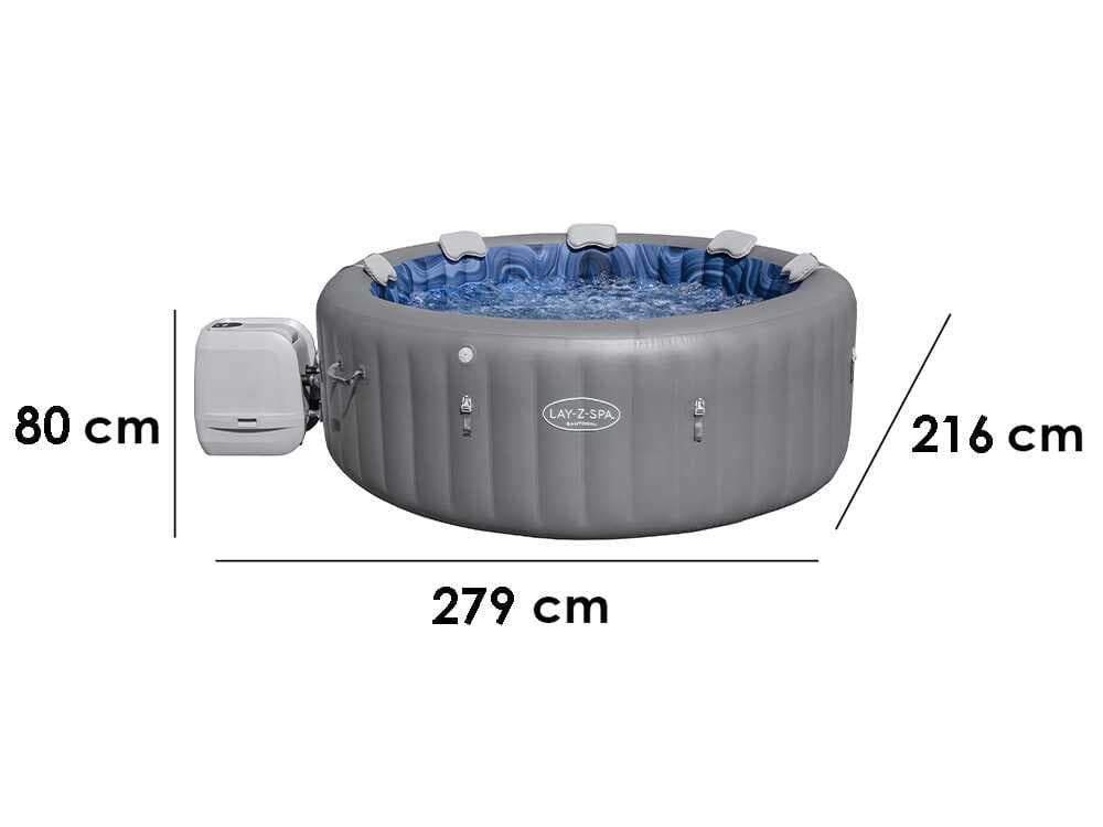 Bestway Lay-Z-Spa Santorini HydroJet 6001T - Ø216x80 cm - Piscina hidromasaje spa