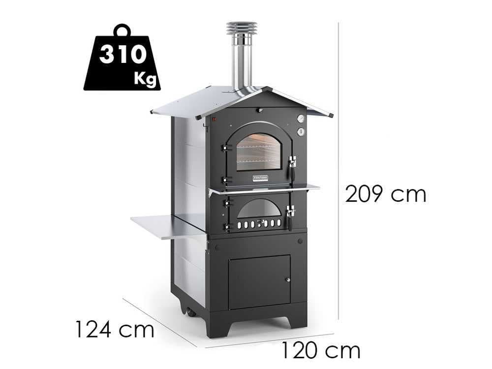 Fontana Gusto - Horno de leña de exterior 80x45 cm