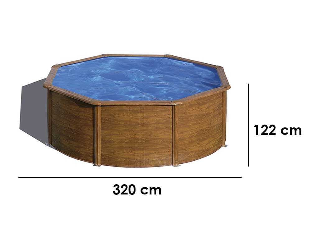 Gre Pacific Redonda Ø300 x 120 cm - Piscina desmontable de acero