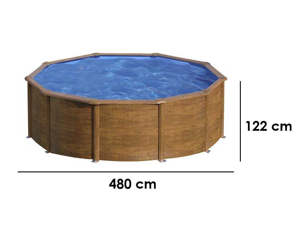 Gre Pacific Redonda Ø460 x 120 cm - Piscina desmontable de acero